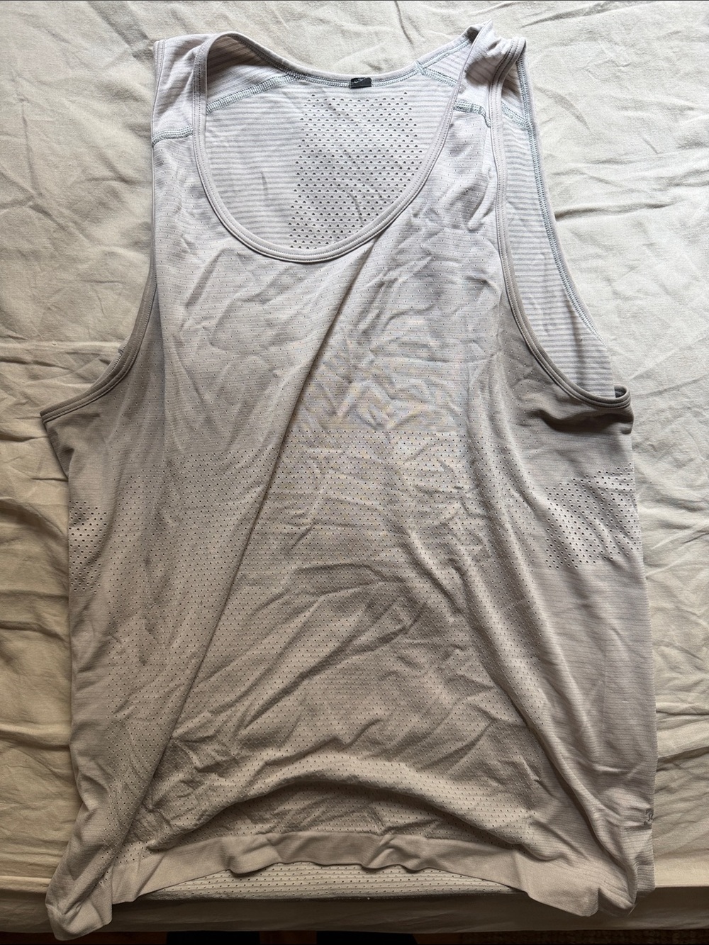 White Men's Metal Vent Tech Breathe Tank Top